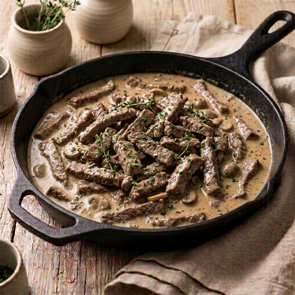Stroganoff de carne